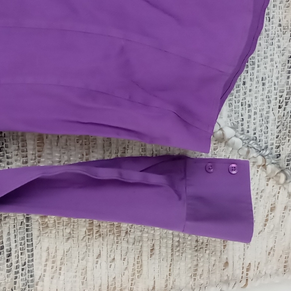 Antonio Melani Purple Button Down Shirt Size XS - Picture 4 of 11